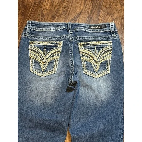 Vigoss Jeans Women’s Size 8 Capri Heritage Fit Embroidered - Picture 1 of 8